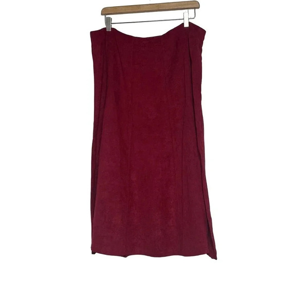 Avenue 14/16 red button down blazer & matching size 16 long skirt - Picture 6 of 11